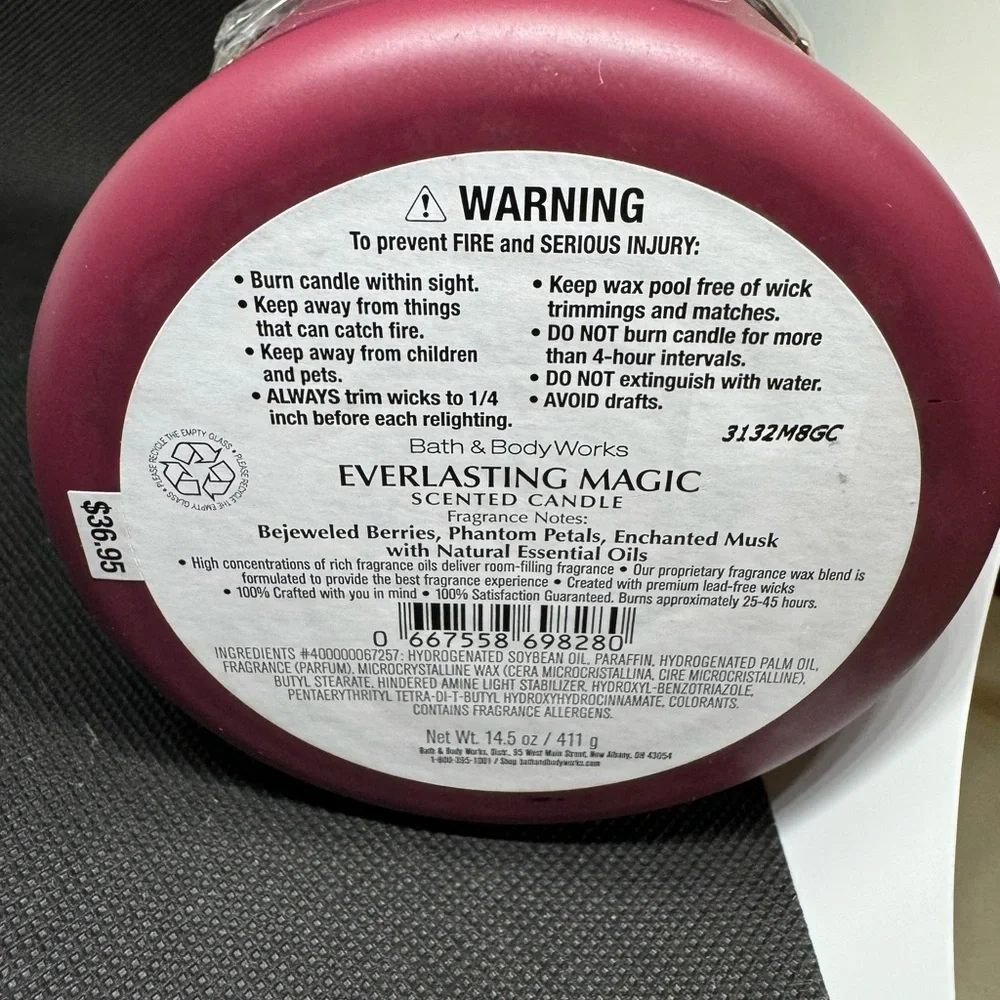 Everlasting Magic 3-Wick Bath & Body Works Candle New with tags-never used - Picture 4 of 6